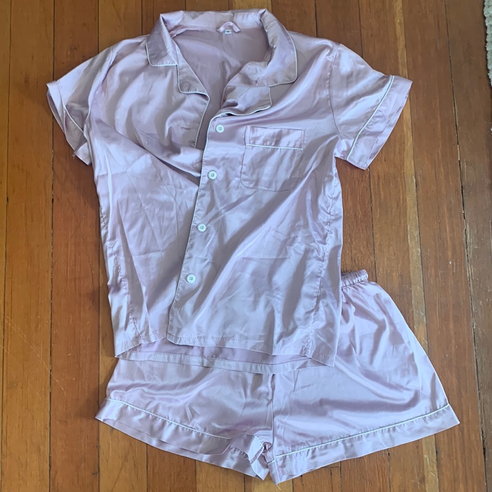 Silk PJ set in lavender